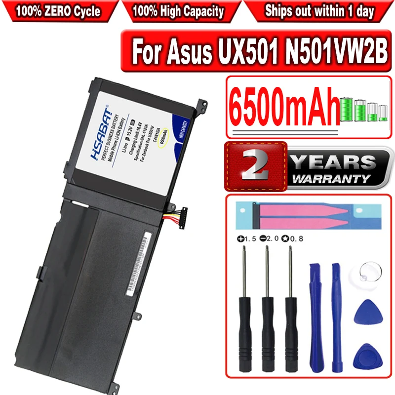 

HSABAT 6500 мАч C41N1524 Аккумулятор для ноутбука ASUS Zenbook Pro UX501V UX501VW N501VW G501VW