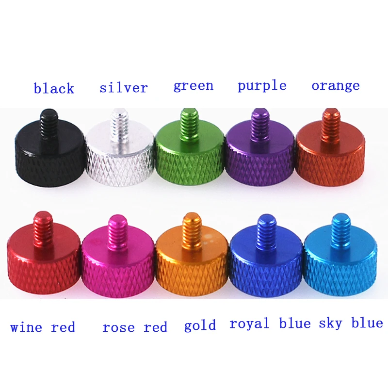 6 #-32x5 мм 10 12 16 UNC Цветной алюминиевый сплав накатанные винты ручной затяжки чехол