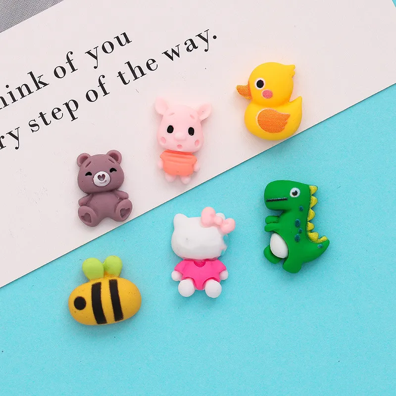 

JY 100 шт./лот 3D утка динозавр Медведь Смола дизайн ногтей ювелирные изделия чашка для ногтей Аксессуары для рукоделия ракушка патч 5 видов MiaoLin