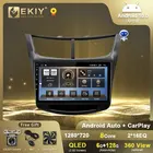 EKIY 4G LTE IPS DSP Android 10 автомобильное радио для Chevrolet Sail 3 2015-2018 1280*720 6G + 128G стерео GPS навигация Carplay DVD HU