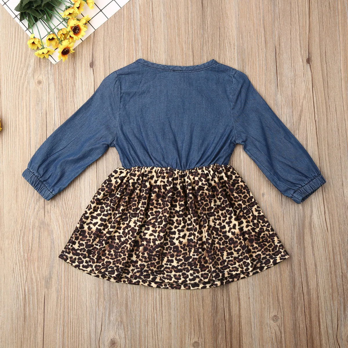 Одежда для малышей на весну и осень джинсовые платья-пачки принцессы с длинными