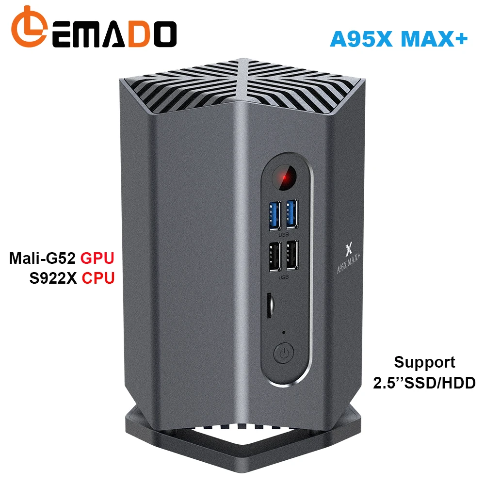 LEMADO игровой ТВ приставка Android 9,0 Amogic S922X 4 Гб ОЗУ 64 Гб ПЗУ 4 к 75fps Netflix Youtube поддержка SSD/HDD Plex медиаплеер