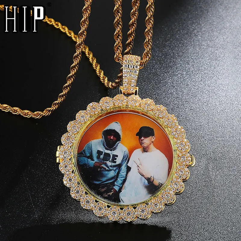 Хип-хоп сделанное на заказ фото округлое ожерелье и кулон для мужчин ювелирные