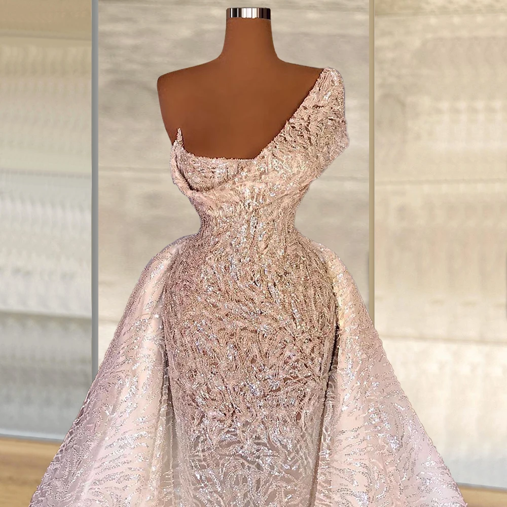 

Saudi Arabia Wedding Gown kleider damen suknia lubna abiti da cerimonia One Shoulder robe mariage