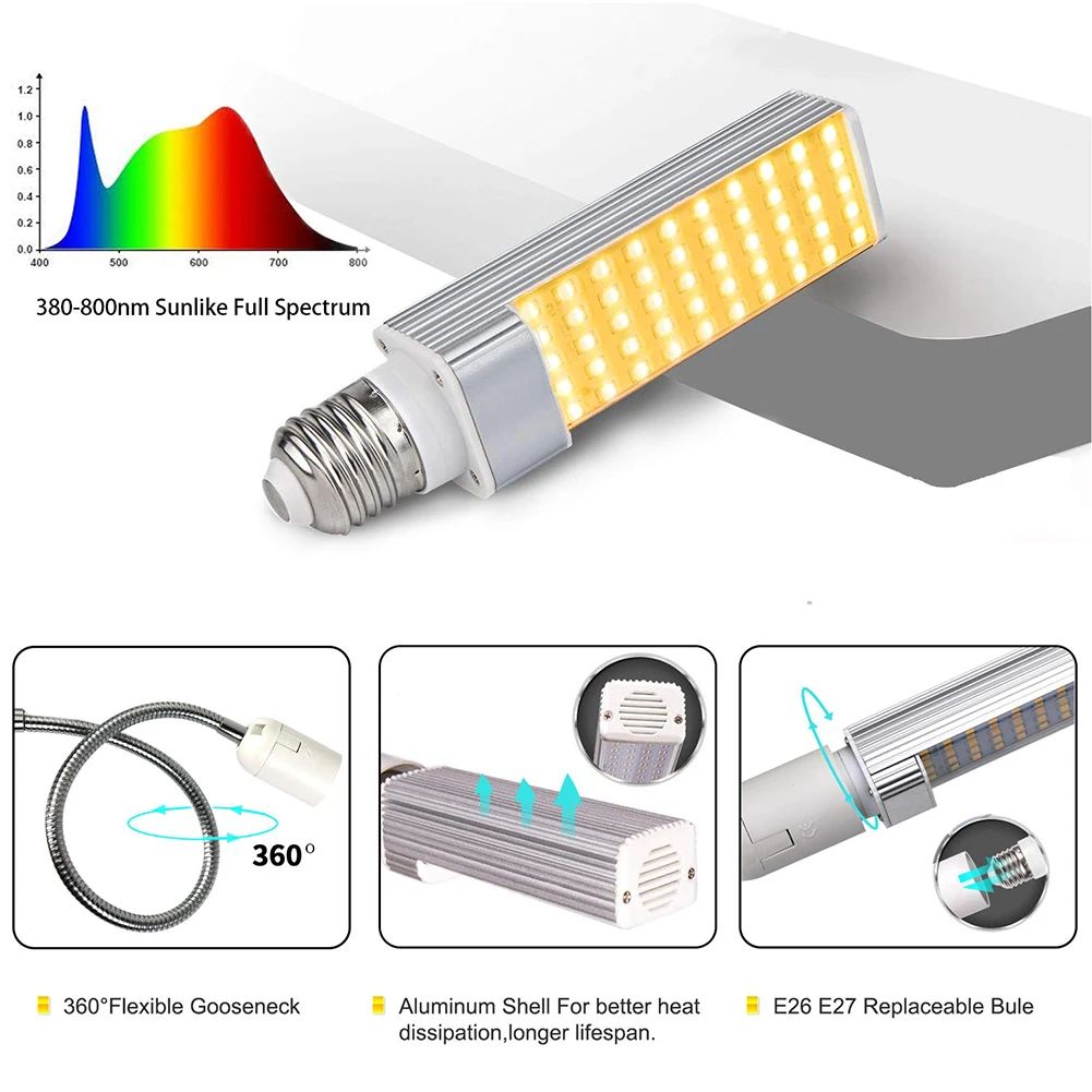 

50W USB Smart Timing Plant Grow LED Light Seedlings Clip Lamp