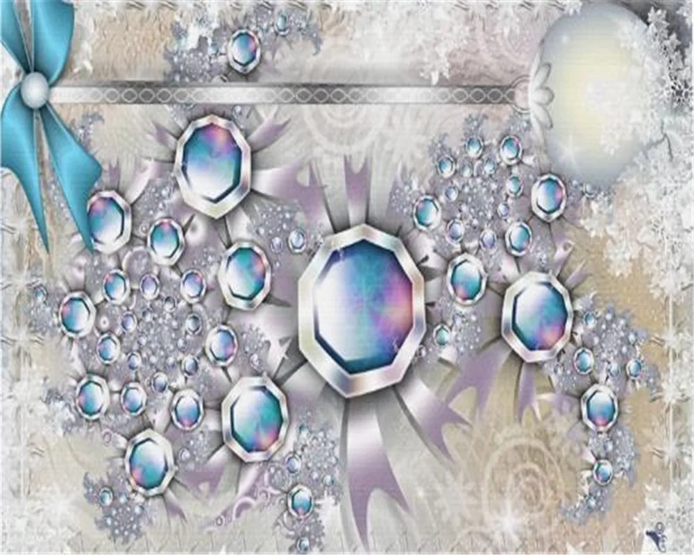 

Custom Any Size 3d Wallpaper Modern Simple Jewelry Flowers Indoor Porch Background Wall Decoration Mural Wallpaper