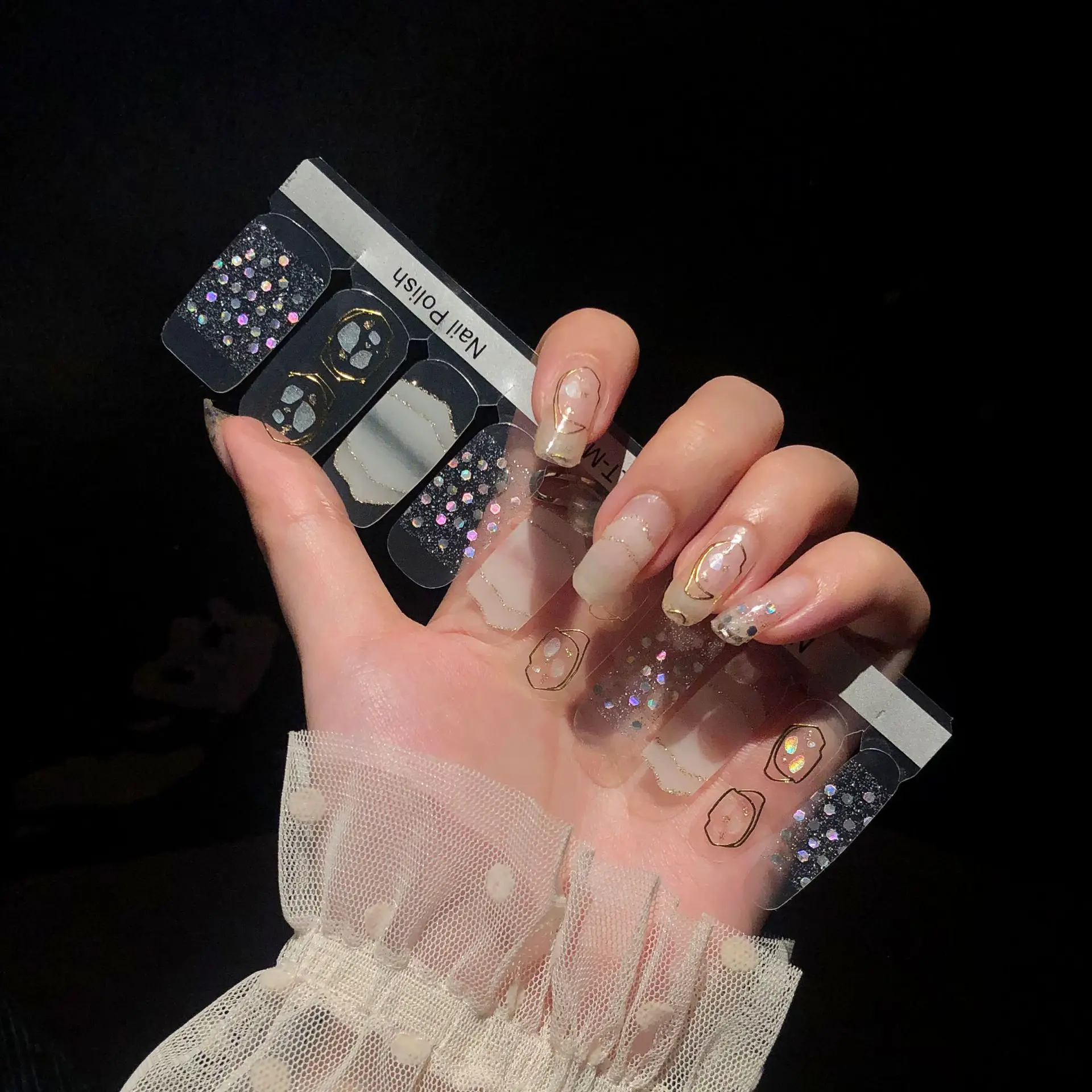 

Nails Decoraciones Nails Full Colourful Sticker Nail Polish Strips Wraps Decals for Nails