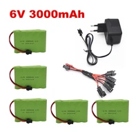 6v 3000mah battery with charger for rc cars robots tanks gun boats 6v nimh battery aa 2400mah 6v rechargeable battery pack