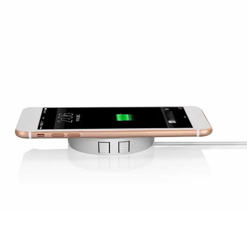 Универсальное Быстрое беспроводное зарядное устройство QI настольная мебель
