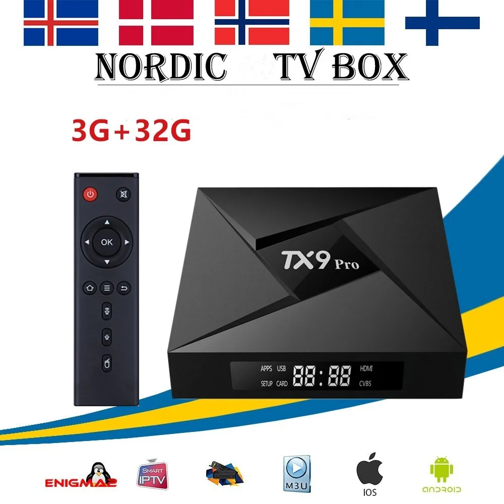 TX9 PRO TV Android 7 1 коробка Amlogic s912 лучшая Скандинавия Скандинавская Европа Швеция