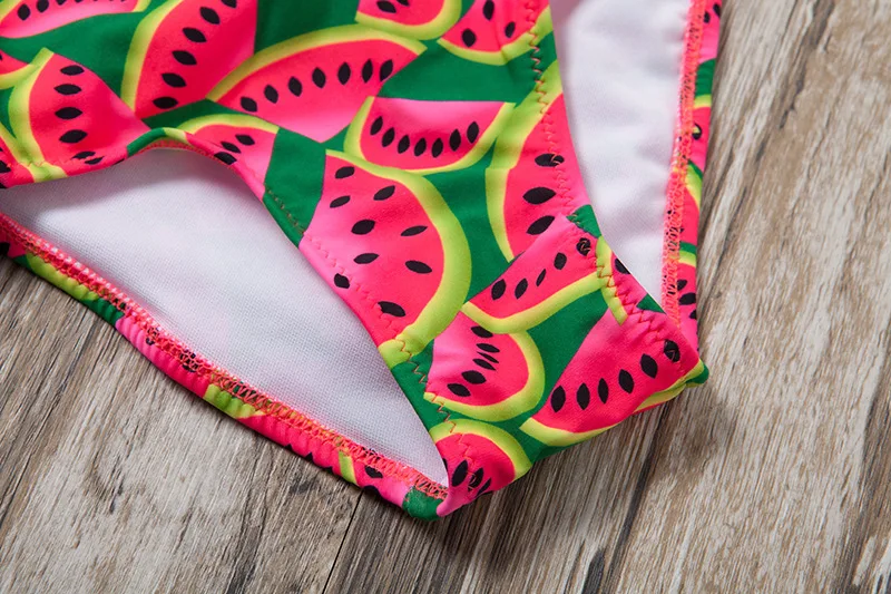 Купальник женский с эффектом пуш ап пикантный комплект бикини принтом арбуза