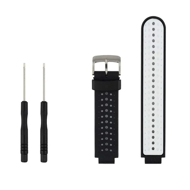 Белый Мягкий силиконовый сменный ремешок для часов Garmin Forerunner 230 235 220 620 630 735 Smartwatch для занятий спортом на открытом воздухе - Цвет: Белый