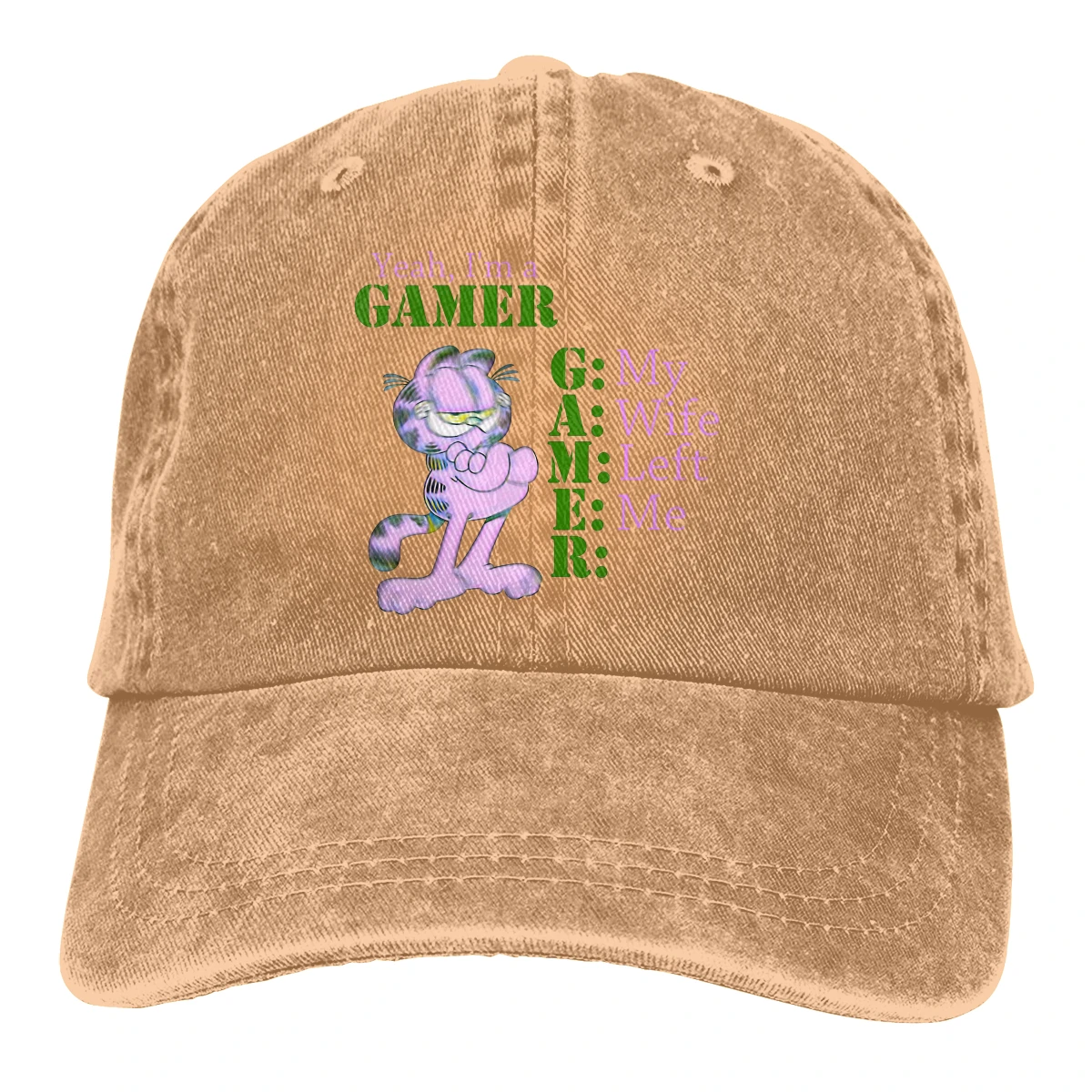 

Yeah, I'm A GAMER Baseball Cap Men Anime Garfield Funny Odie Caps colors Women Summer Snapback Caps