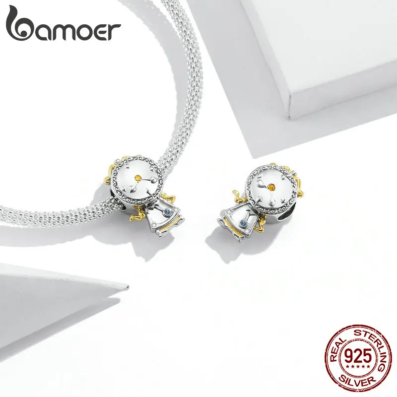 Bamoer 925 Sterling Silver Magic Can Clock Pendant Charm for Original Bracelet and Necklace - Fine Jewelry BSC319 image 5