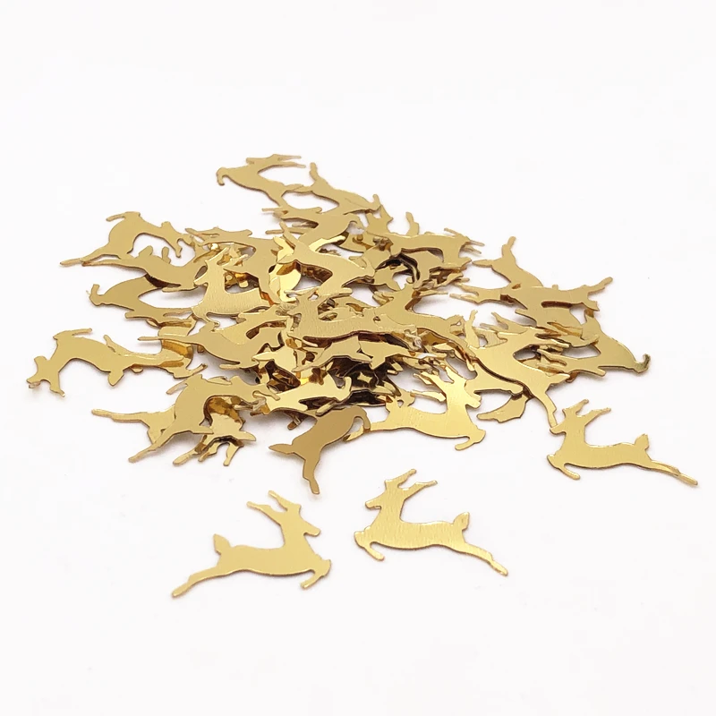 

10g 20mm Running Deer Shape Paillettes Golden/Red Sequins Christmas Party Decoration DIY Wedding Sewing Lentejuelas Accessories