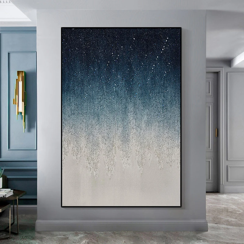 

100% Hand-Painted Oil Painting All The Stars All The Fallen Living Room Bedroom Home Hotel Decoration Wall Hanging Art No Framed