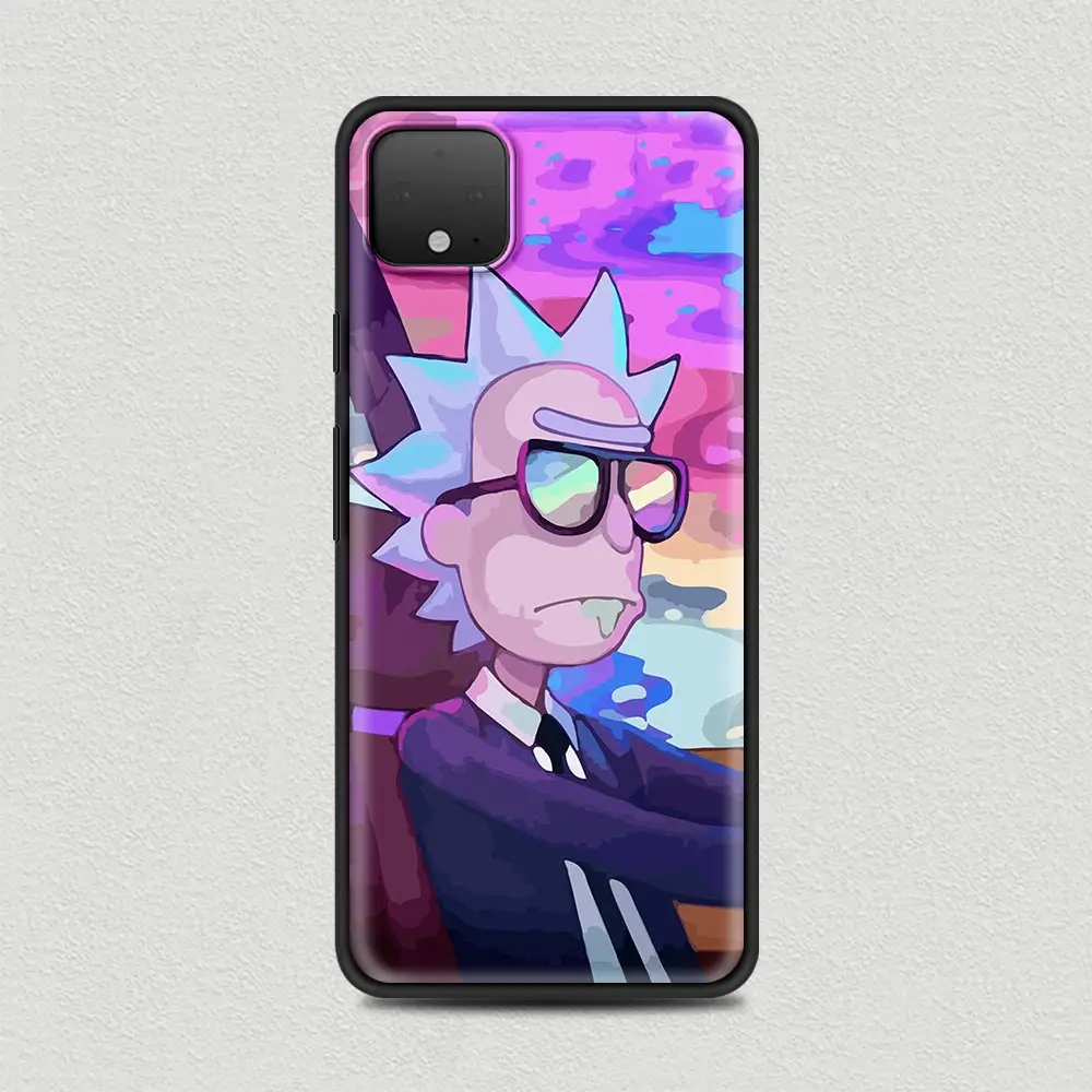 

Anime Ricks Cute Mortys Silicone Phone Case for Google Pixel 4 XL 4 4a Cover For Google Pixel 5 4G 5G Soft Black Shell Coque