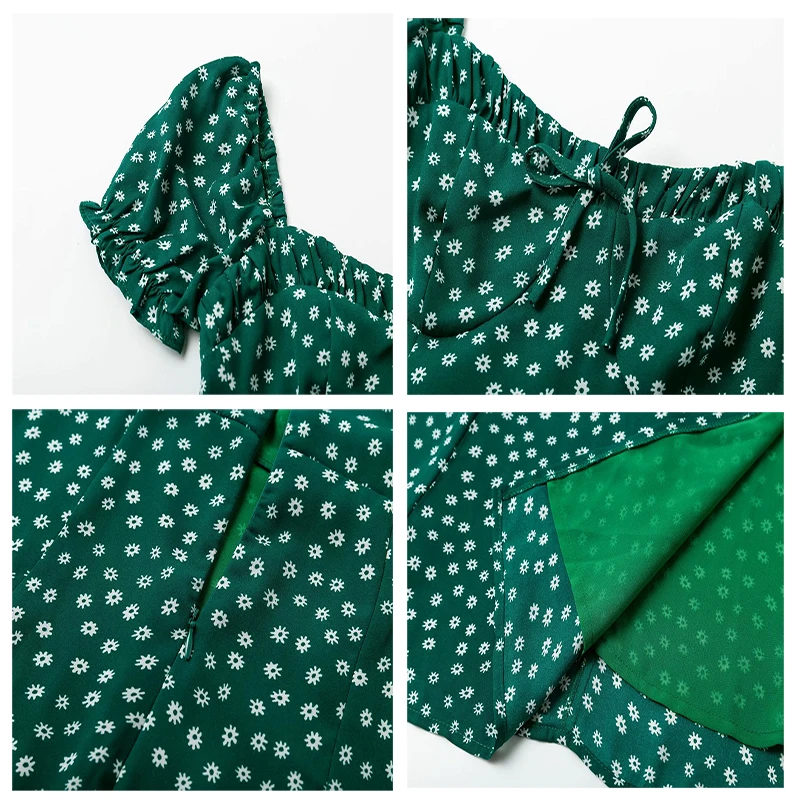 

Yzeqi Summer Women Boho Dress Floral Print Ruffle Female Midi Dress Holiday High Waist Fashion Beach Ladies Chiffon Dresses