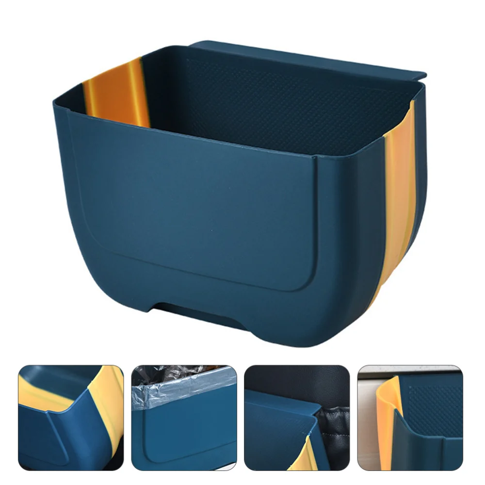 

1pc Household Garbage Can Hanging Type Litter Bin Foldable Garbage Bucket