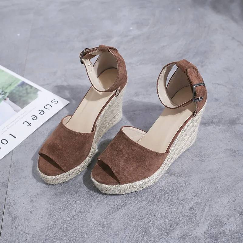 High Heels  Strap Open Toe Gladiator Platform Shoes Summer Sandals Ladies Woman Big Size 43