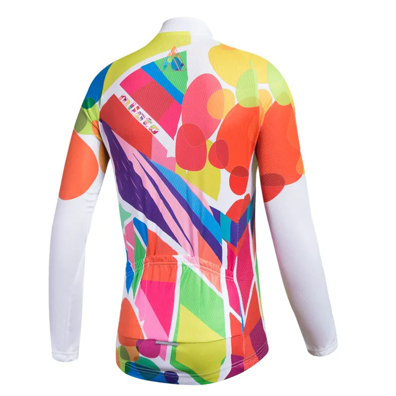 Женский костюм для велоспорта зимний флисовый с длинным рукавом езды на горном