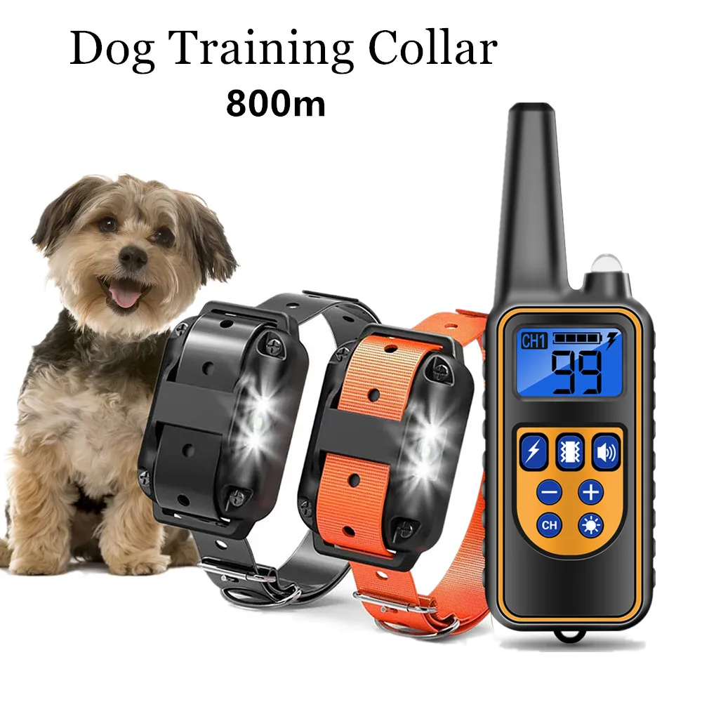 800YD T-600 Electric Dog Training Collar 800M Remote Control Device Backlight Display Waterproof Rechargeable Shock | Дом и сад