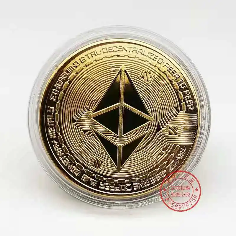 Монеты с золотым/серебряным покрытием 10 шт. креативные монеты для эфириума