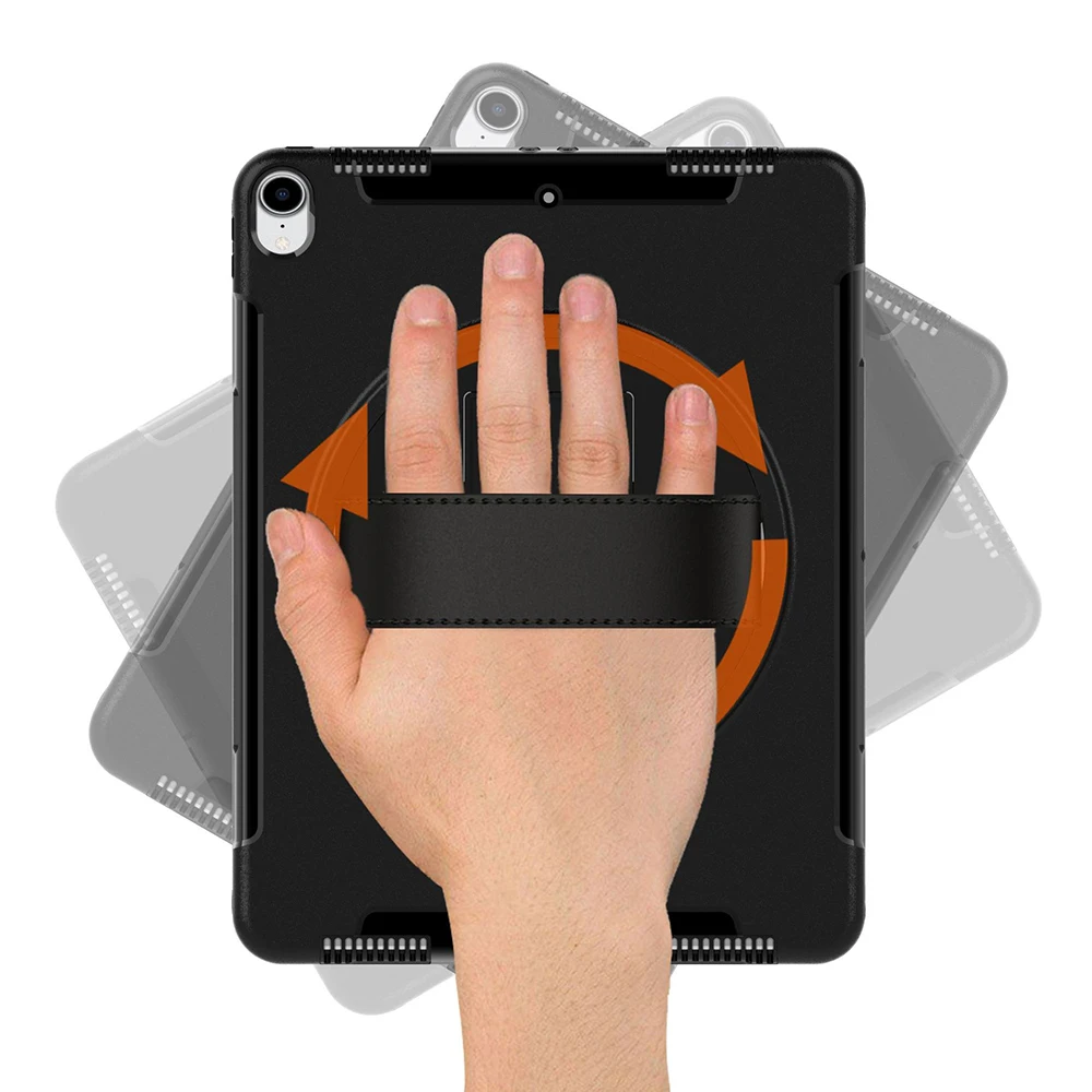 Miesherk Чехол для iPad Pro 12,9 дюйма 3-го поколения планшет с поворотом на 360 ручной ремешок противоударный защитный чехол FTL01