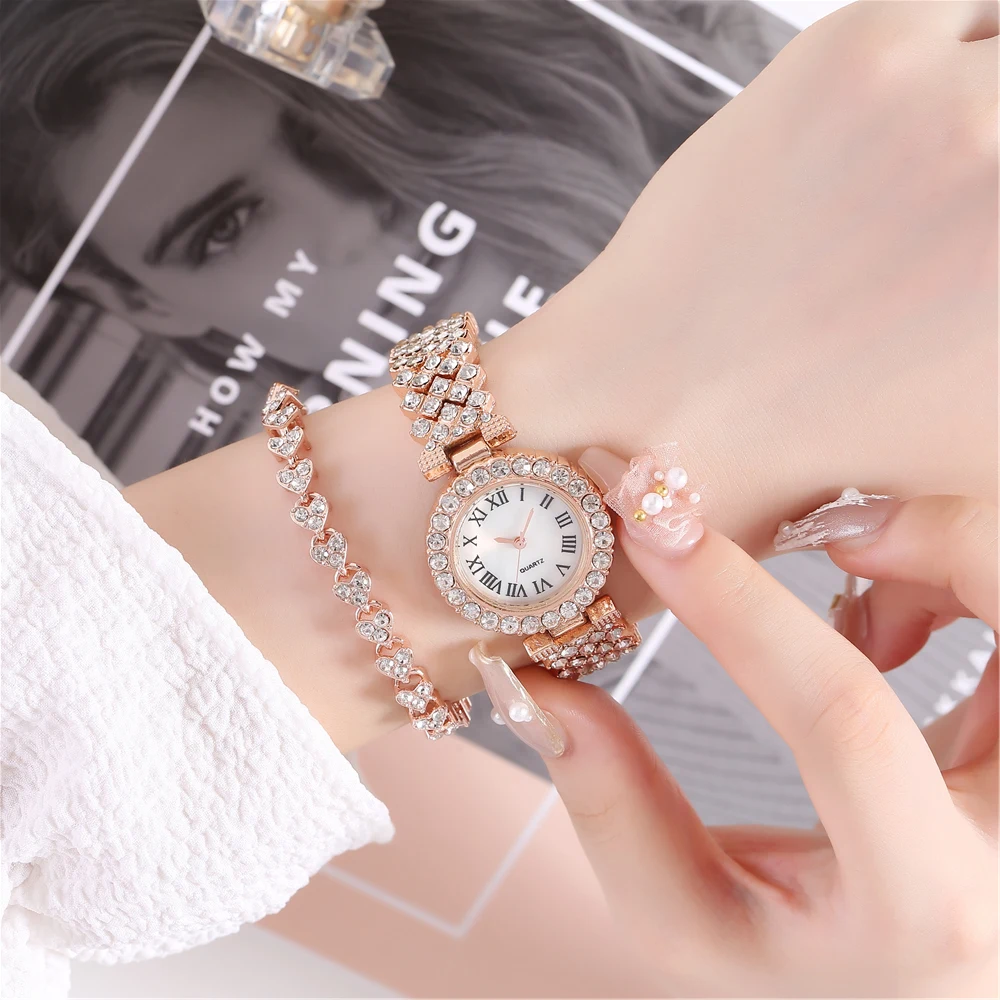 

Women Watches Diamond Gold Watch Ladies Wrist Watches Luxury Brand Rhinestone Women's Bracelet Watches Female Relogio Feminino