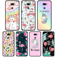 unicorn flamingo cell phone case for lg k41s k61 g6 g7 k40s k50 k42 k40 k50s k52 q92 5g g8 k71 k92 q60 q52 cover coque