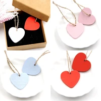 10pcs mini heart wooden pendants valentines day ornaments rustic wedding decorations love hearts wood chips wedding favors gifts