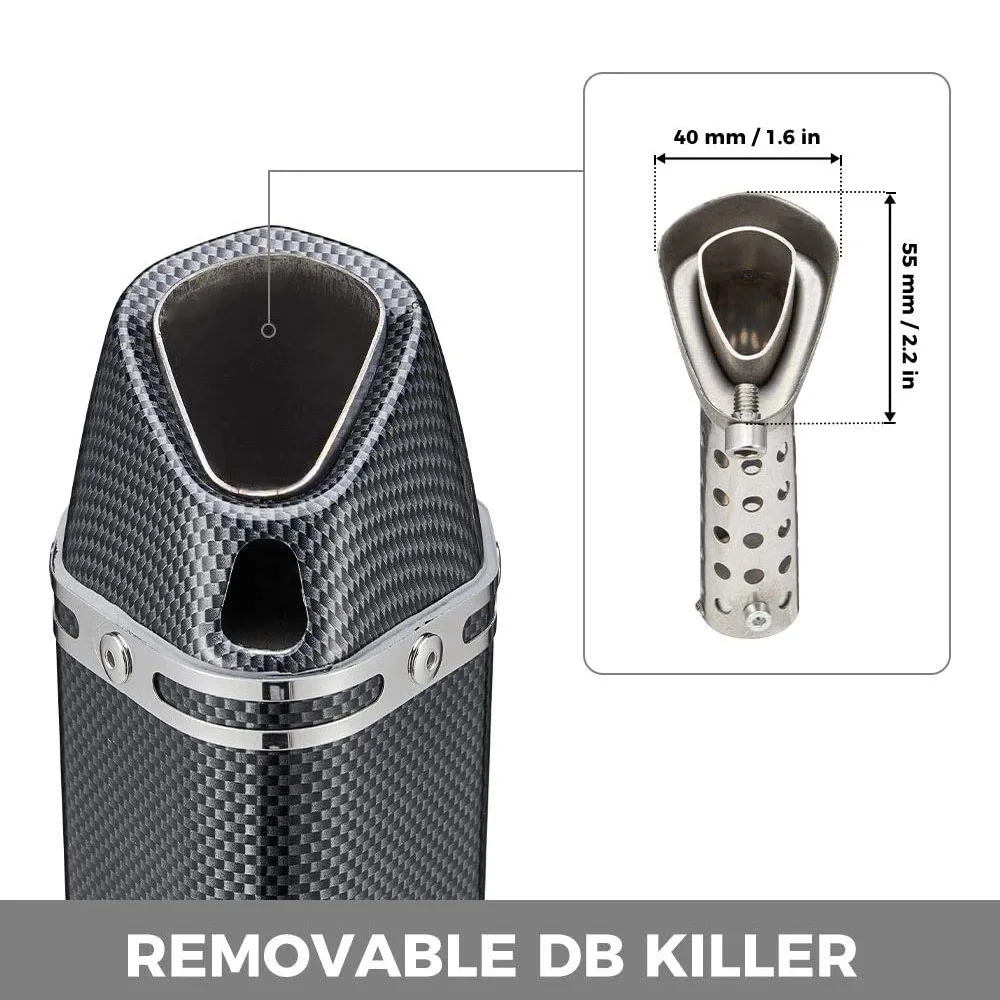 Универсальный 51 мм выхлопной мотоцикл модифицированный скутер глушитель дБ