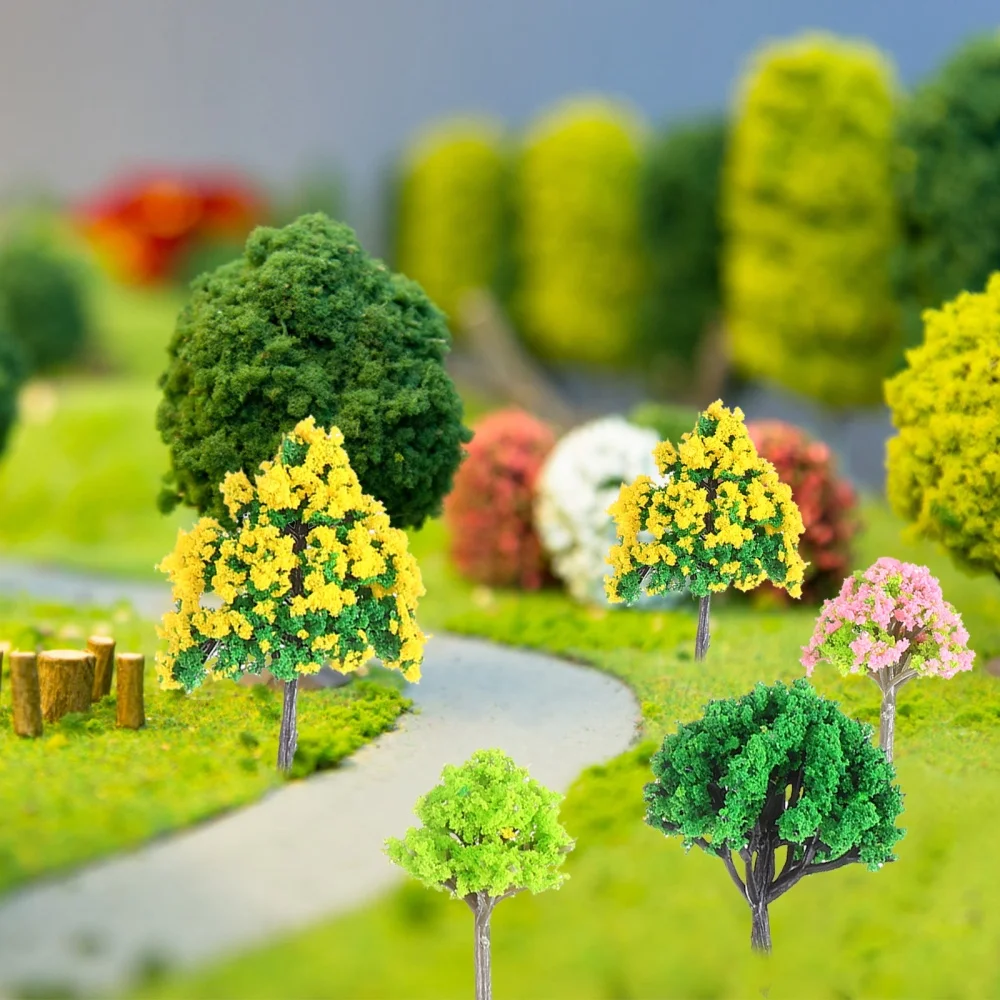 

55pcs Micro Landscape Tree Models Mini Tree Models for DIY Crafts Building Model