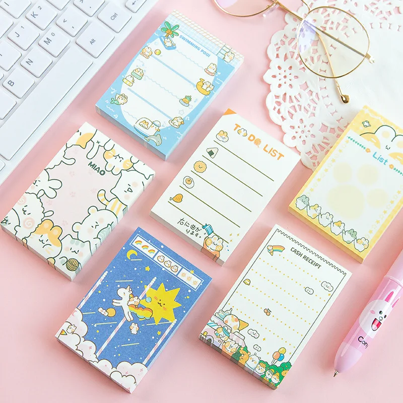100 шт. Kawaii Memo Pad милый мультфильм Note To Do List ежедневный план планировщик офисных