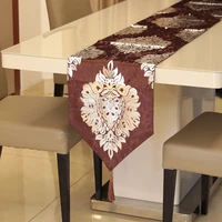 brown silver stamping floral tablecloth flag shoes cabinet cover cloth european velvet bed runner simple color table cloth