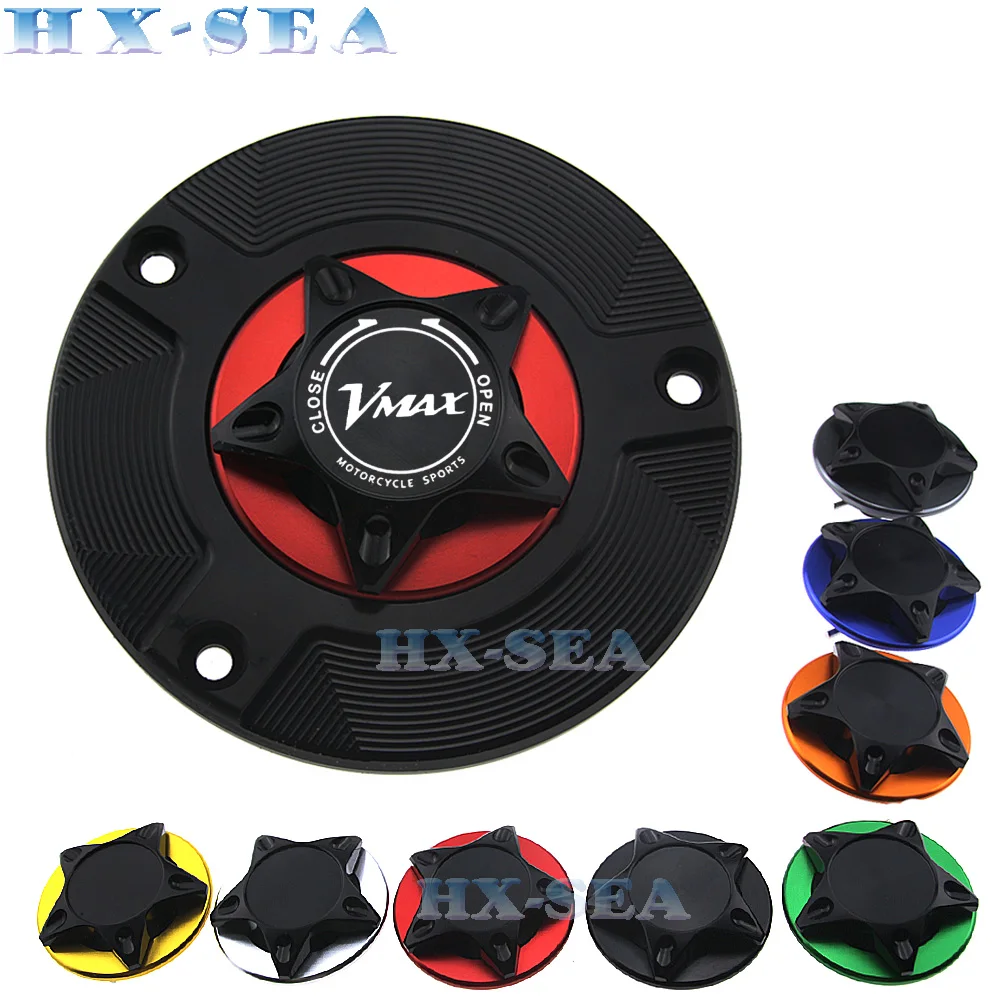 Логотип V MAX 8 видов цветов ЧПУ алюминий Keyless аксессуары для мотоциклов топливный