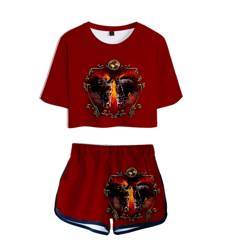 

2021 новый с двигателем внутреннего сгорания Post 9 2021 Мерч 3D принтом комплекты из двух предметов для женщин Повседневная футболка + шорты, детск...