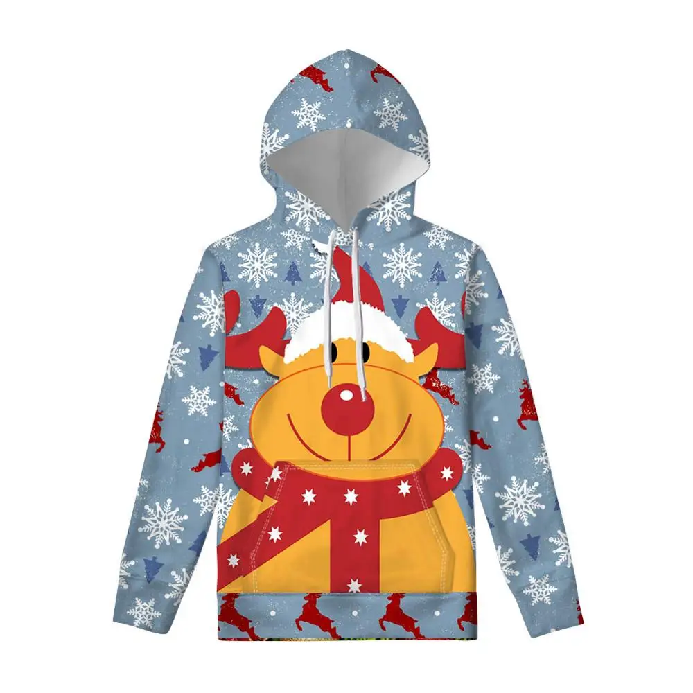 FORUDESIGNS Уродливые Рождественские худи с принтом животных женские свитшоты