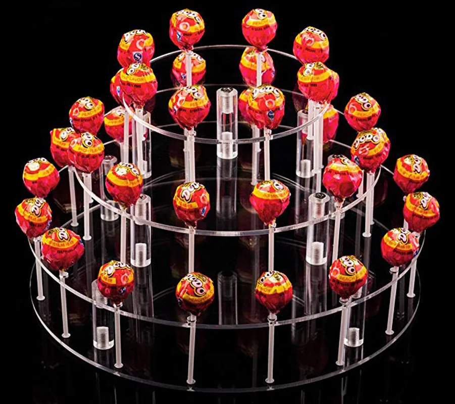 

35 Hole Acrylic Transparent Lollipop Frame Convenience Store Supermarket Lollipop Showing Stand Lollipop Stand