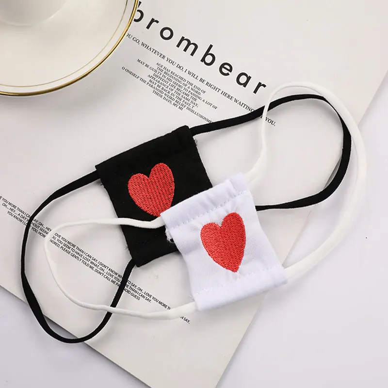 

2Colors Heart Embroidery Single Eye Mask Blindfold Women Anime Cosplay Costume Eyeshade