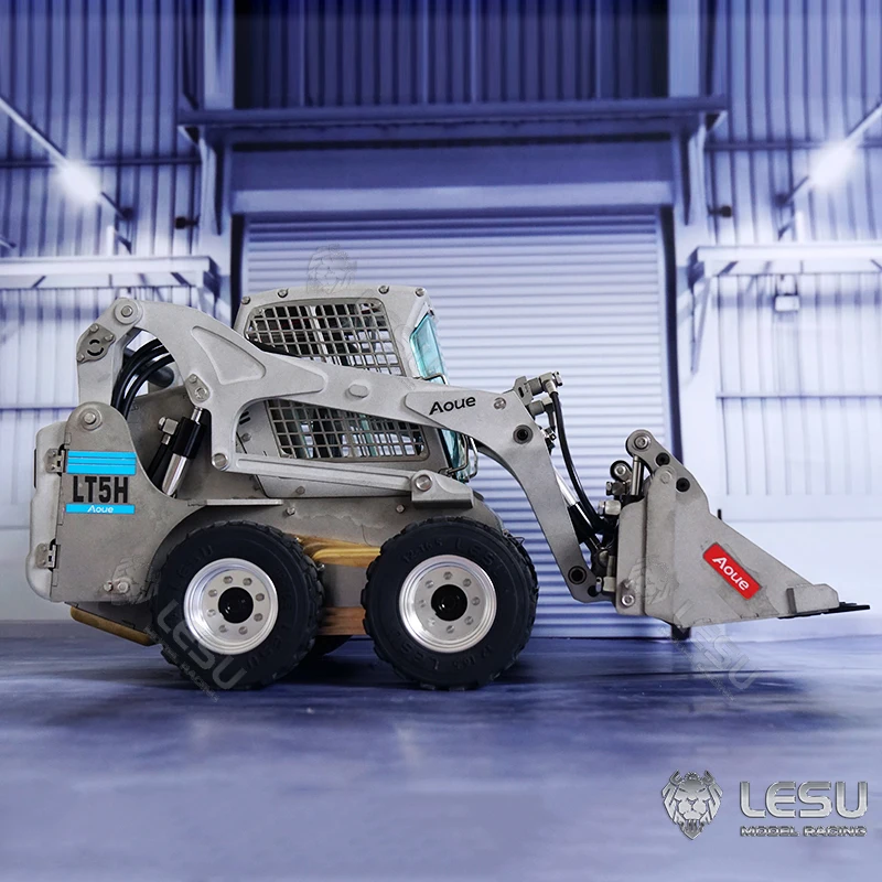 Günstig LESU 1/14 Metall Aoue-LT5H Rädern Skid-Steer Loader RC Hydraulische DIY Modell Sound Presell TH17188-SMT3
