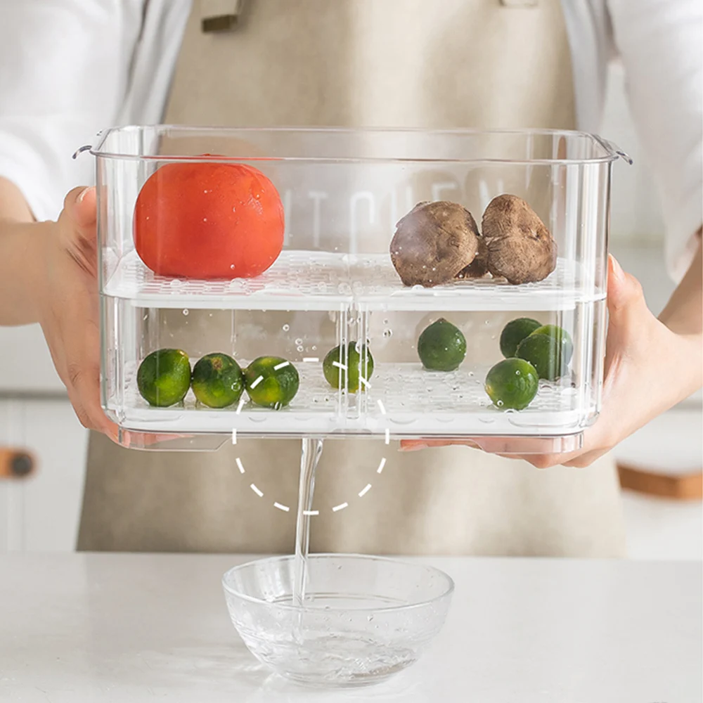 Refrigerator Food Storage Containers With Lid Kitchen Separate Freezer Seal Bin For Vegetable Fruit Meat Fresh Box Organizer | Дом и сад