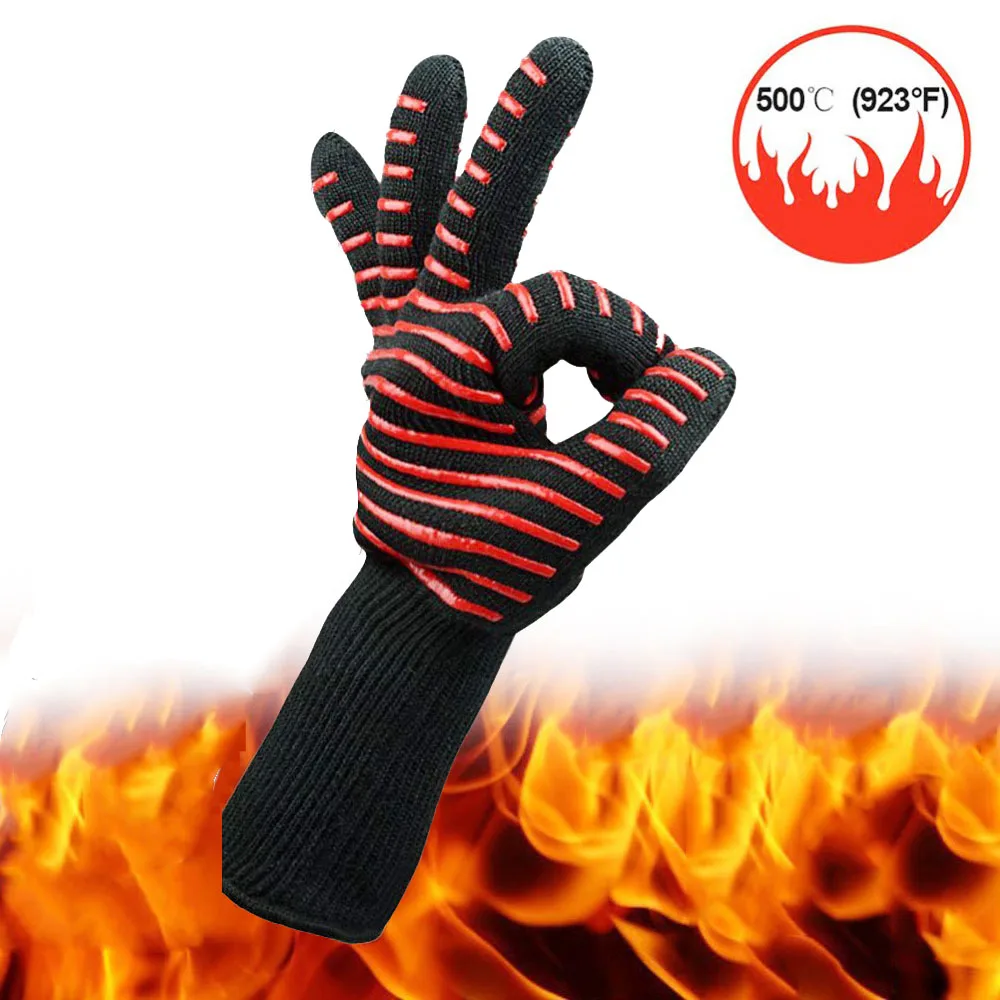 1 шт. 500 градусов высокотемпературный силикон защитные перчатки Микроволновая