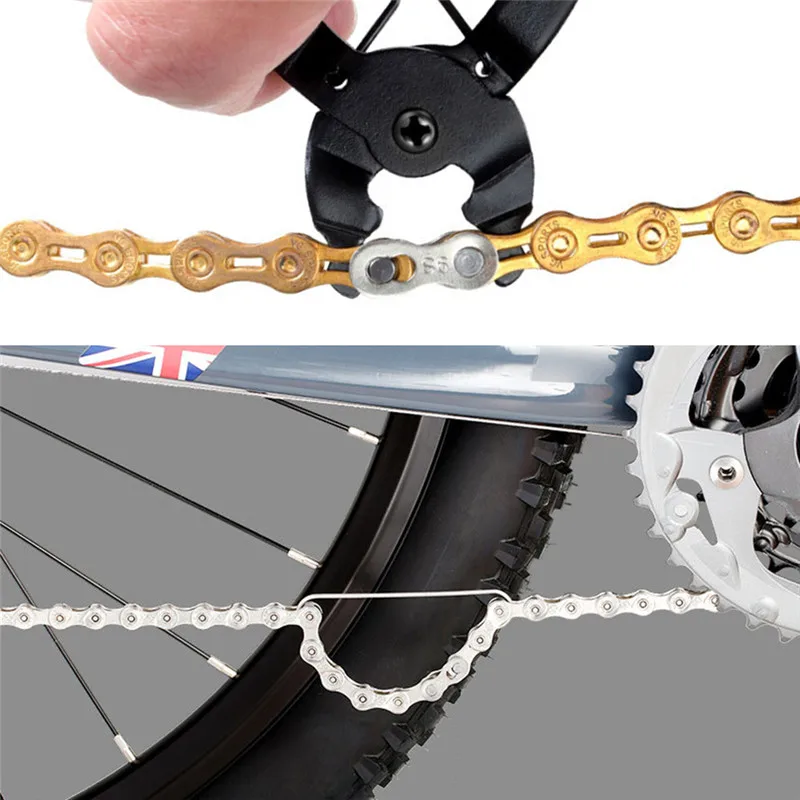 

Outdoor Bike Bicycle Chain Quick Link Open Close Tool Master Link Pliers Bike Chain Magic Button Clamp Removal Tools 9.2CM