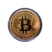 1 pc gold plated bitcoin coin collectible art collectible great gift physical gold commemorative bit btc metal coin
