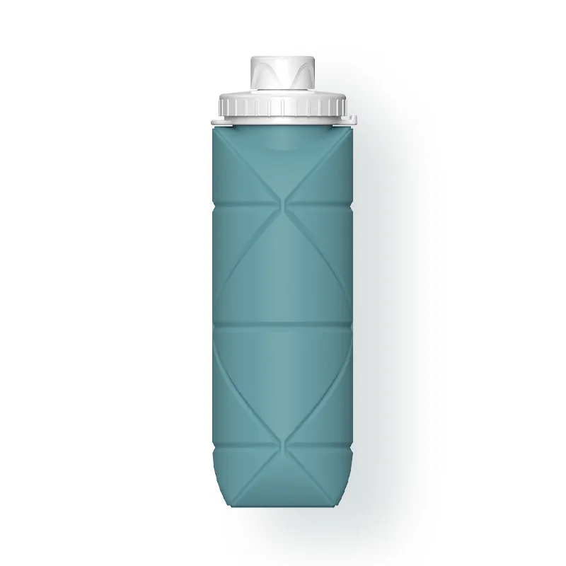 

Retractable Silicone Travelling Cup Sport Drinking Water Bottle Reusable Plastic Cups with Lids Botella De Agua Deportiva