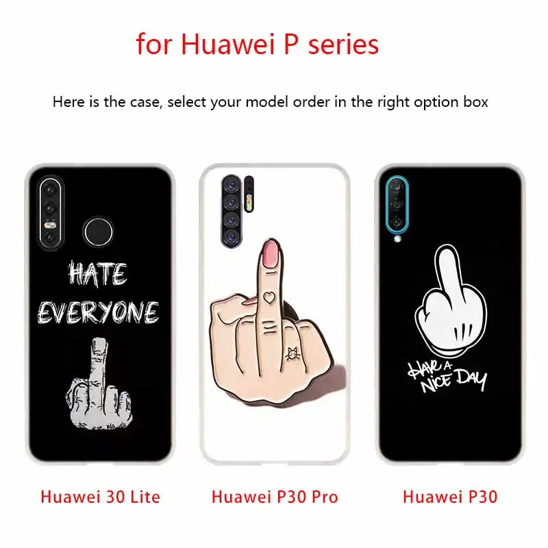 Мягкий силиконовый чехол для телефона с изображением лица и среднего пальца