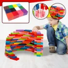 120 кубиков радужного домино Монтессори деревянные строительные блоки для младенцев и маленьких детей раннее образование Обучающие игрушки 2022