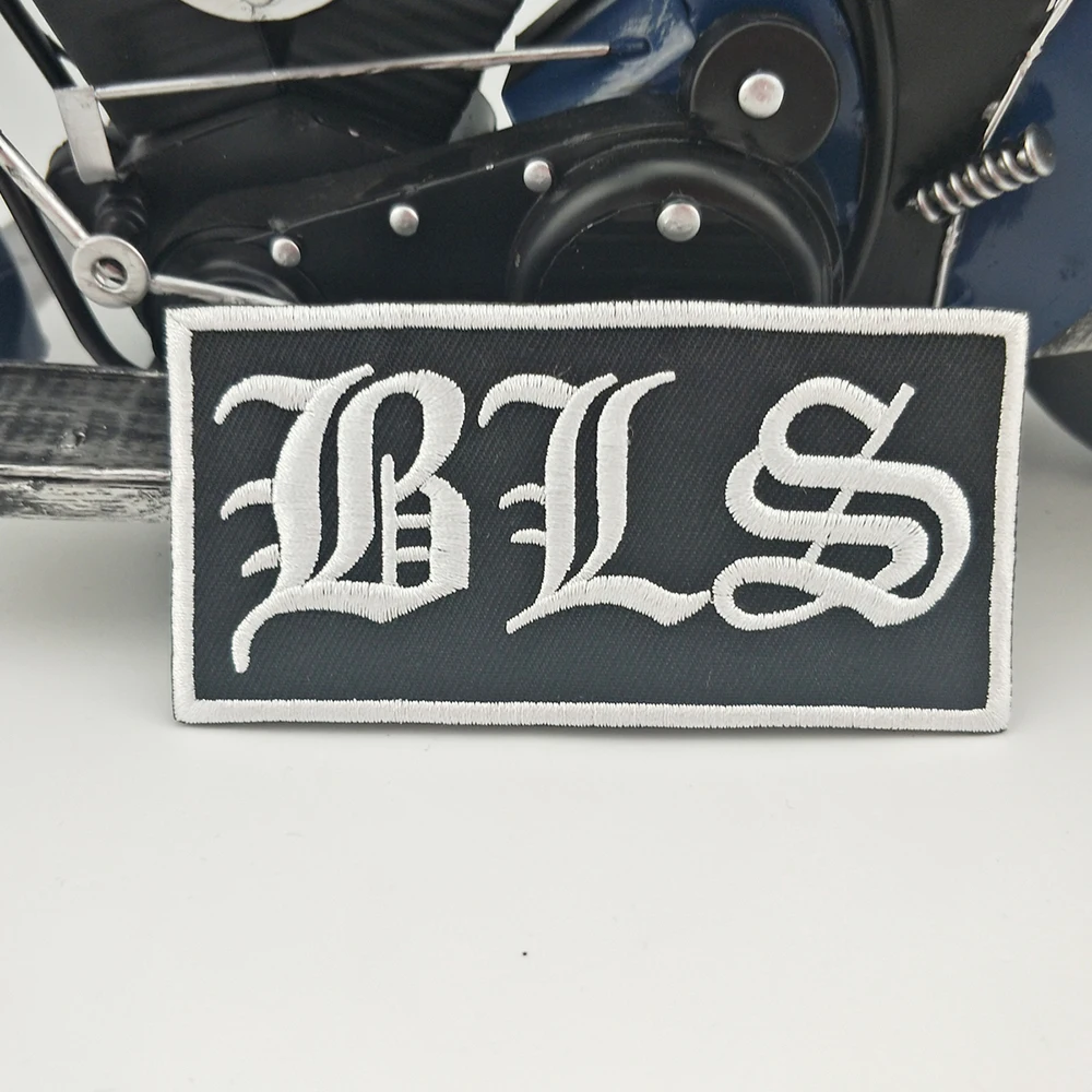 BLS этикетка Байкер Вышивка Железо на горячей резки границы патч для DIY одежда