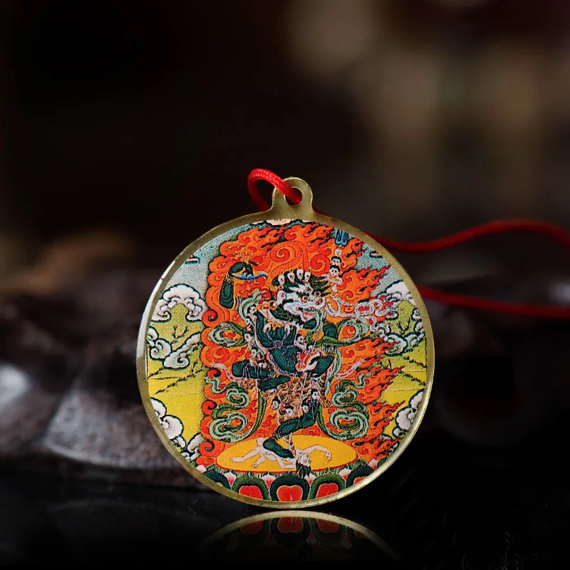Морда Льва Dakini танка кулон Портативный Медь амулеты Фольга тибетская